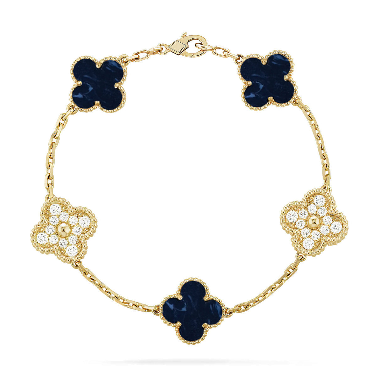[Am jewelry]CLOVER 5 MOTIF PIETERSITE BRACELET COLLECTION