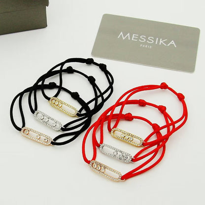 [Am Jewelry]Messika Care(s) pink cord pavé bracelet