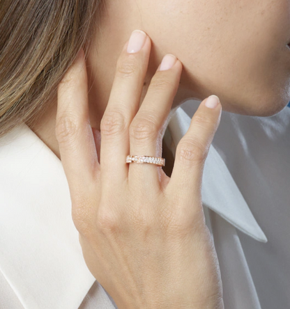 [Am jewelry]ALLIANCE LIENS VIDENCE PAVED DIAMOND 4MM RING