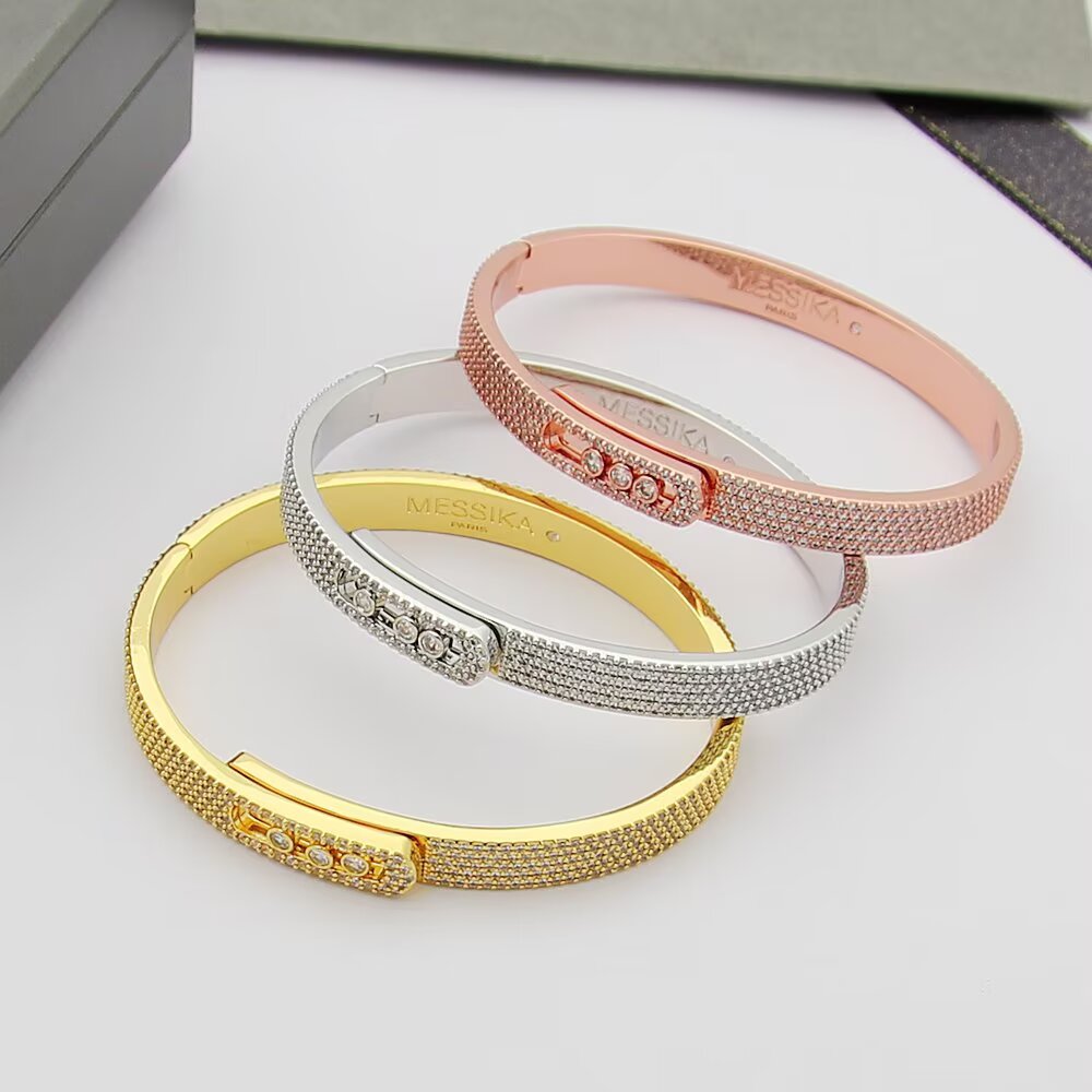 [Am Jewelry]Move Noa Full Pavé Diamond Bangle Bracelet