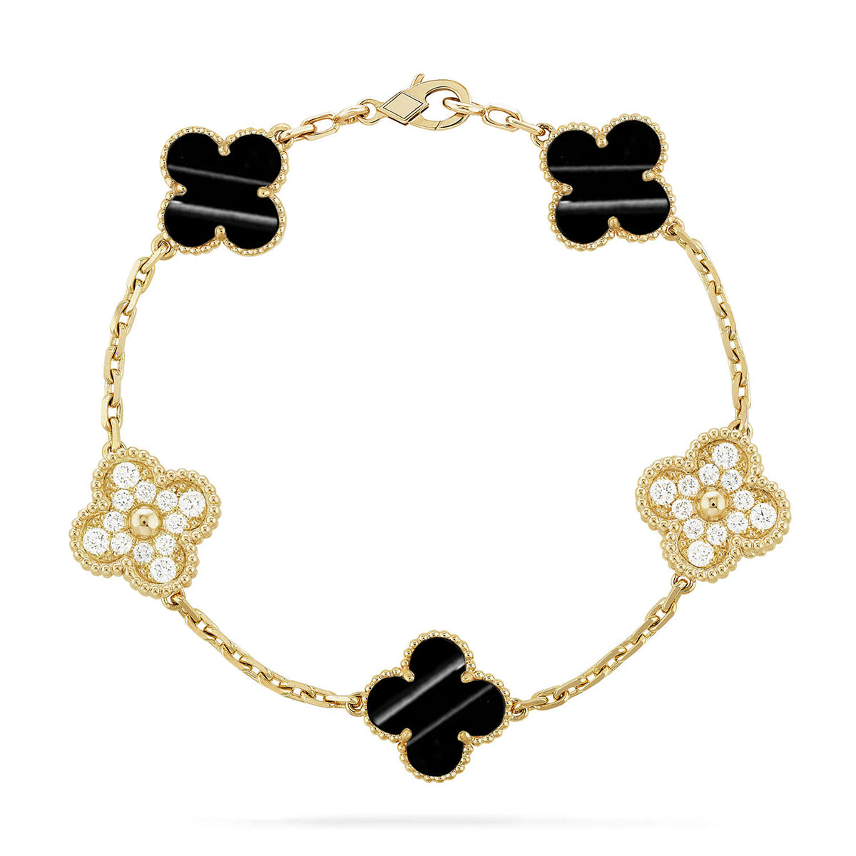 [Am jewelry] CLOVER 5 MOTIF PULSAR STONE BRACELET COLLECTION