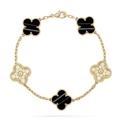 [Am jewelry] CLOVER 5 MOTIF PULSAR STONE BRACELET COLLECTION