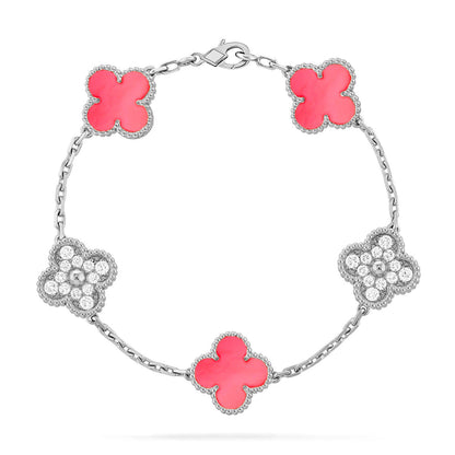 [Am jewelry] CLOVER 5 MOTIFS  PINK MOP BRACELET COLLECTION