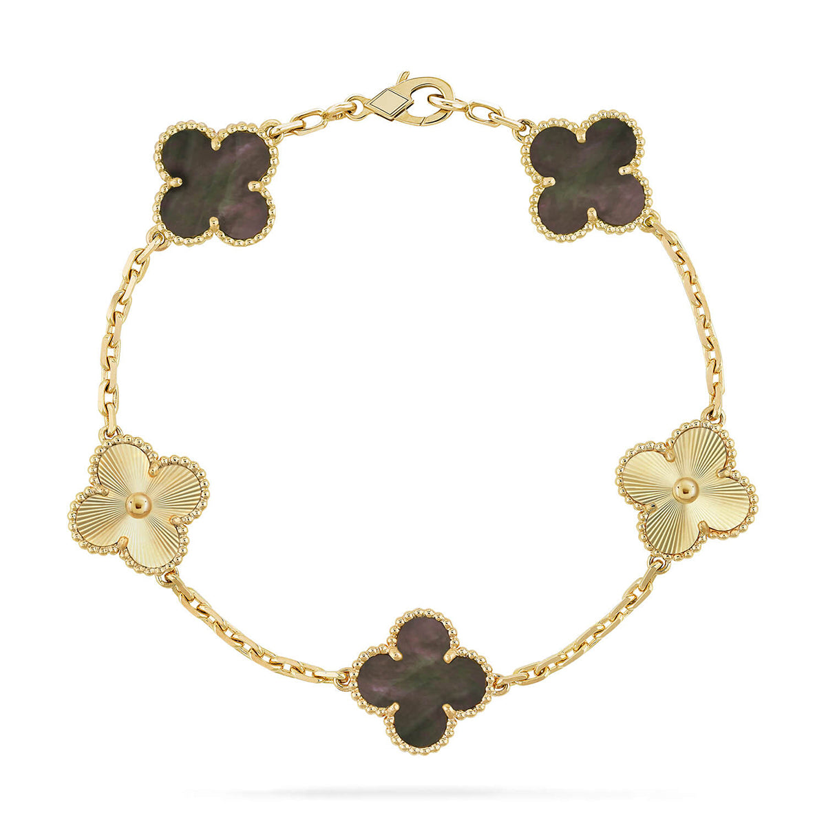 [Am jewelry] CLOVER 5 MOTIF GRAY MOP BRACELET COLLECTION