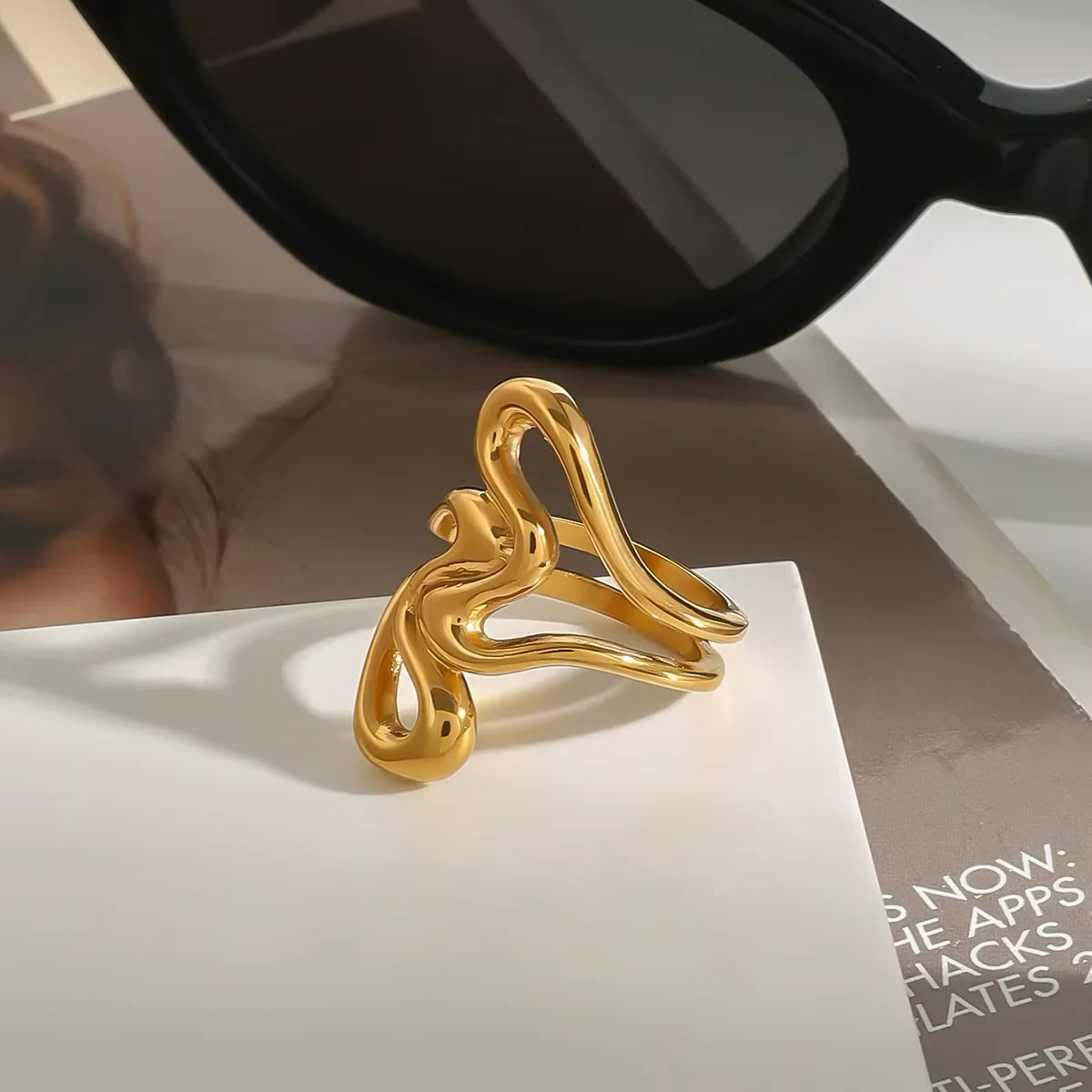 [AM Jewels]Corina Abstract Gold Ring