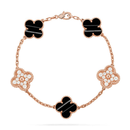 [Am jewelry] CLOVER 5 MOTIF PULSAR STONE BRACELET COLLECTION