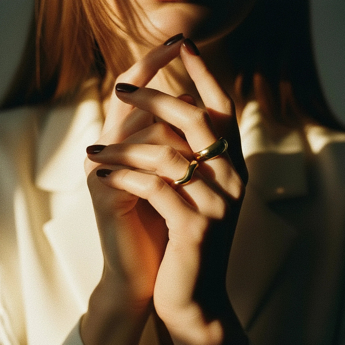 [AM Jewels]Lunaria Gold Wave Ring
