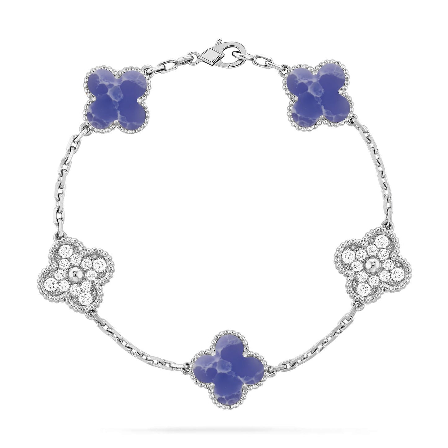 [Am jewelry]CLOVER 5 MOTIF BLUE VEINS BRACELET COLLECTION