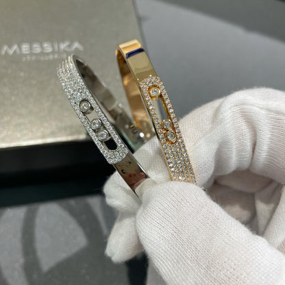 [Am Jewelry]Move Noa Rose Gold Pavé Diamond Bangle Bracelet