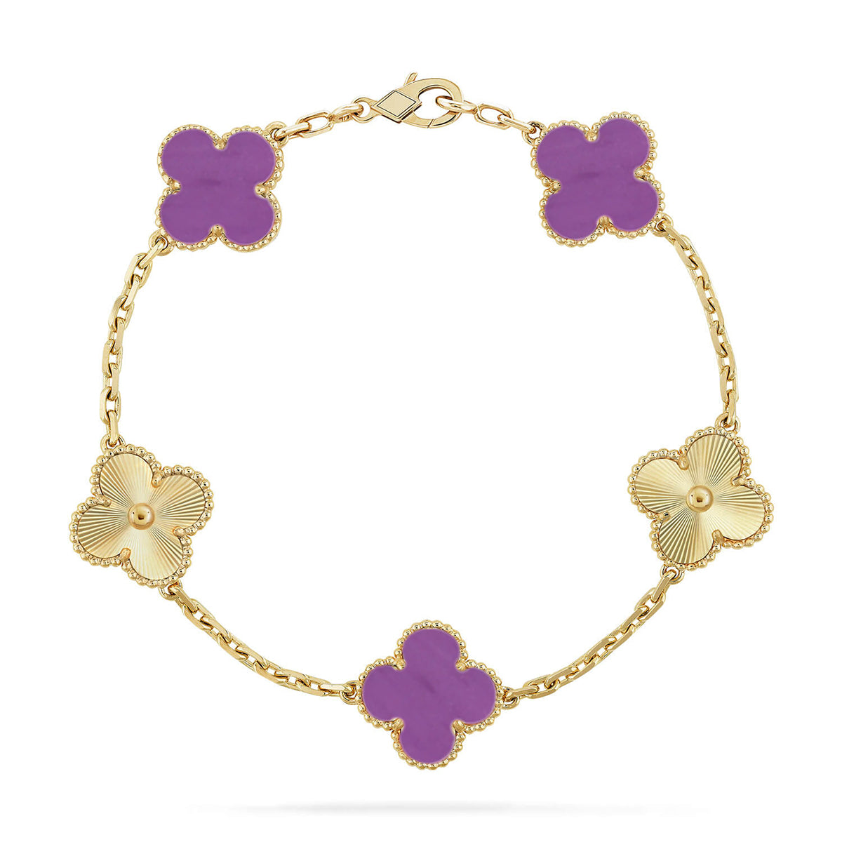 [Am jewelry] CLOVER 5 MOTIF VIOLET BRACELET COLLECTION