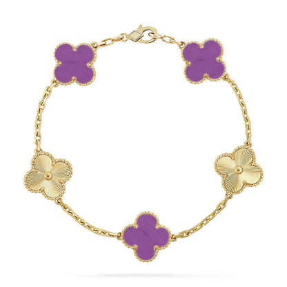 [Am jewelry] CLOVER 5 MOTIF VIOLET BRACELET COLLECTION
