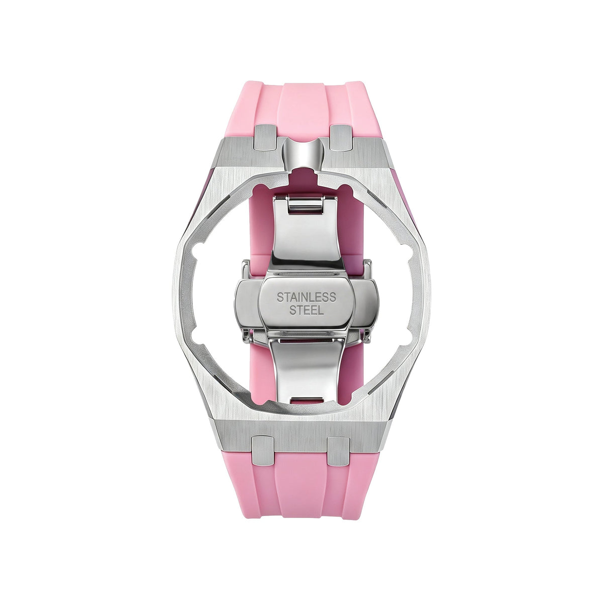 AM Jewels Strap Exclusive Steel Case & Silicone Strap With Cradle