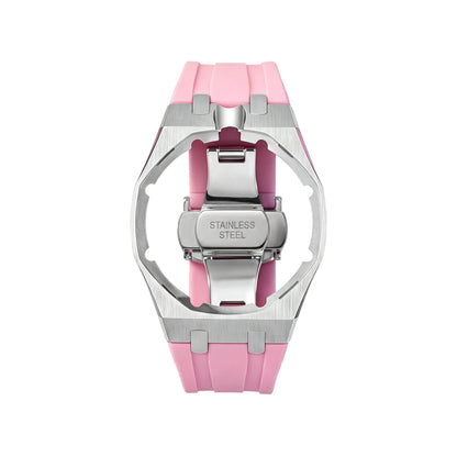 AM Jewels Strap Exclusive Steel Case & Silicone Strap With Cradle