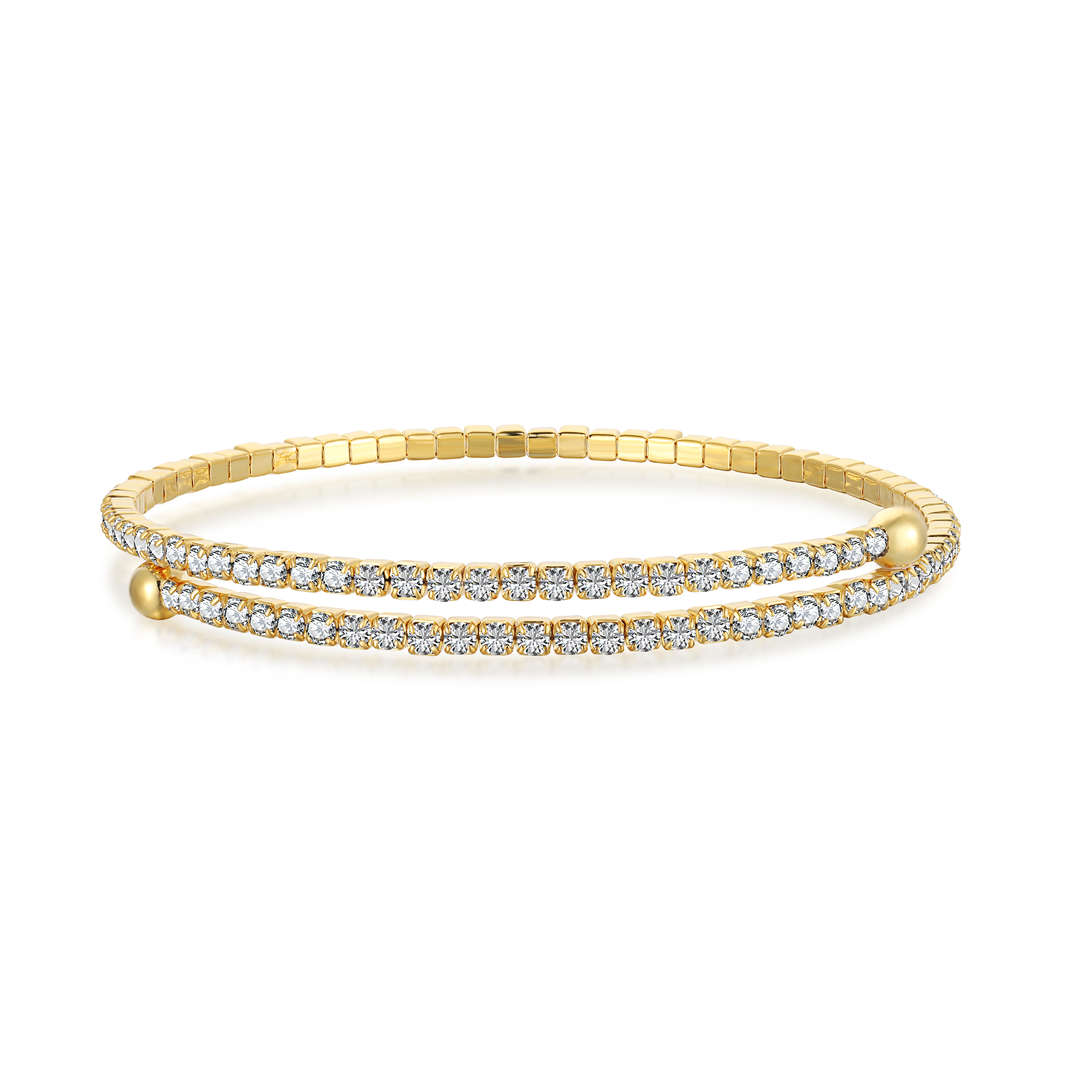 [Am jewelry]Row of Diamonds Round Fashion Bracelet