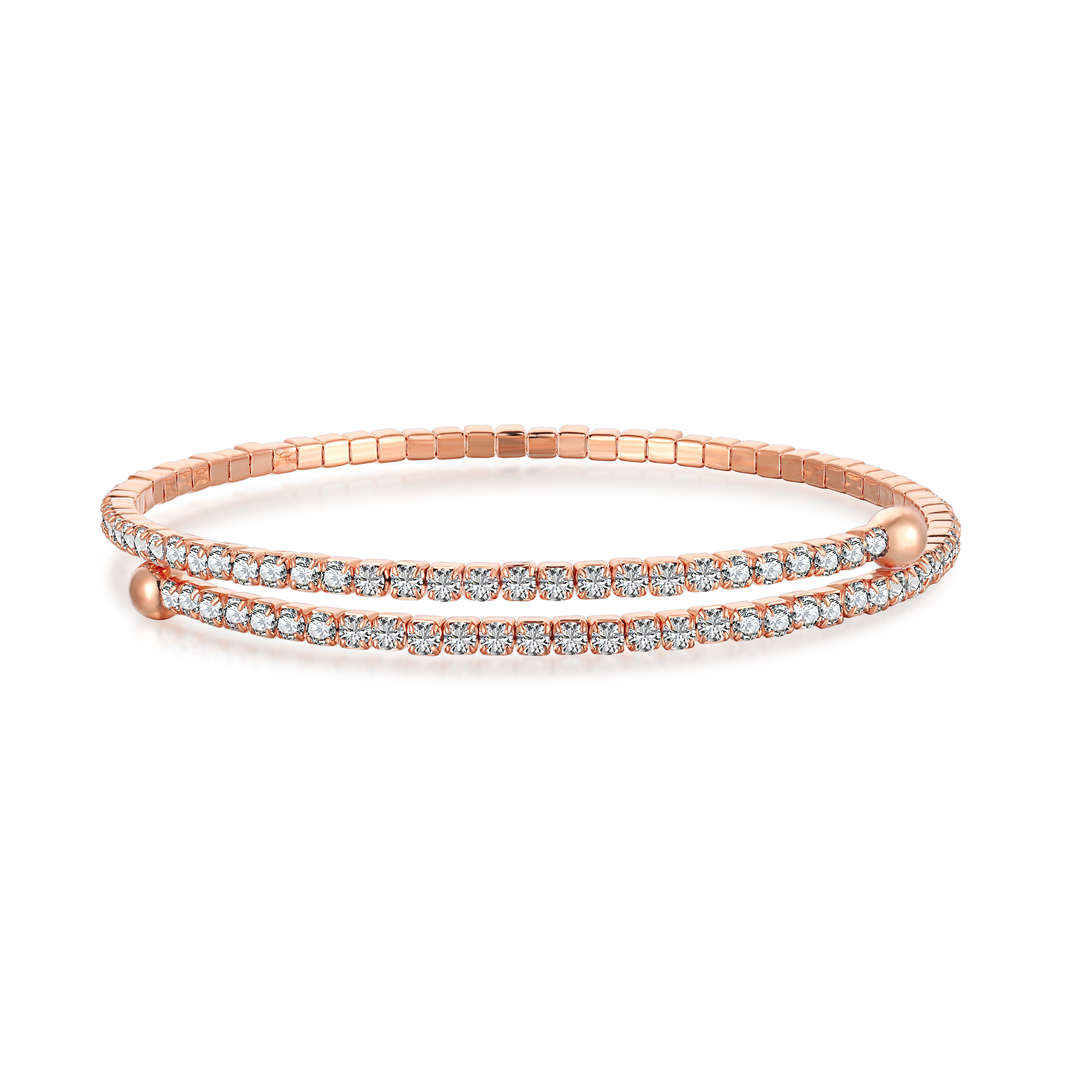 [Am jewelry]Row of Diamonds Round Fashion Bracelet