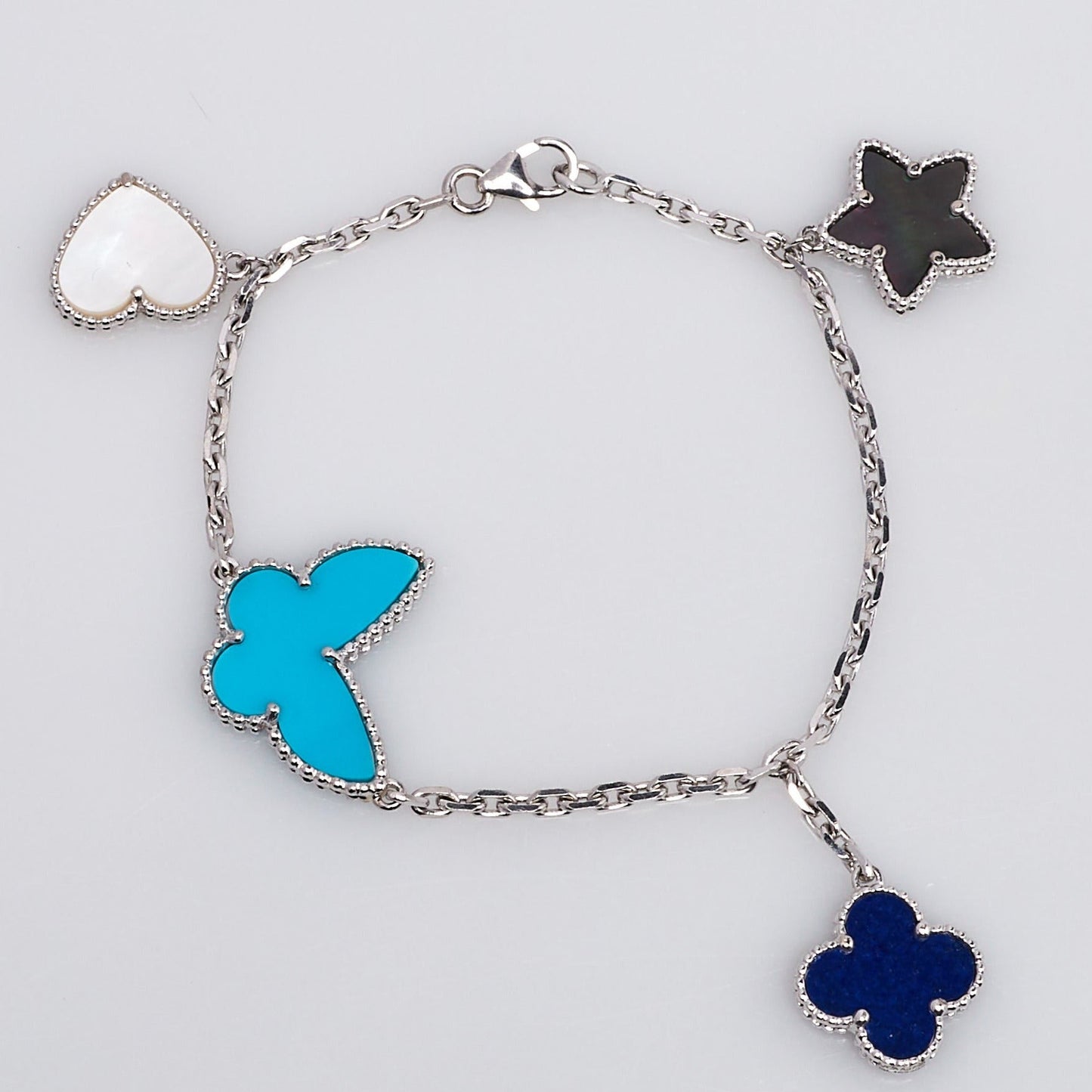 [Am jewelry]LUCKY SPRING SILVER BRACELET 4 MOTIF