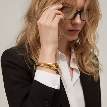 [AM Jewels]Jessa Sculpted Gold Bangle