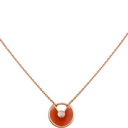 [Am jewelry]AMULETTE GOLD CARNELIAN ONYX NECKLACE