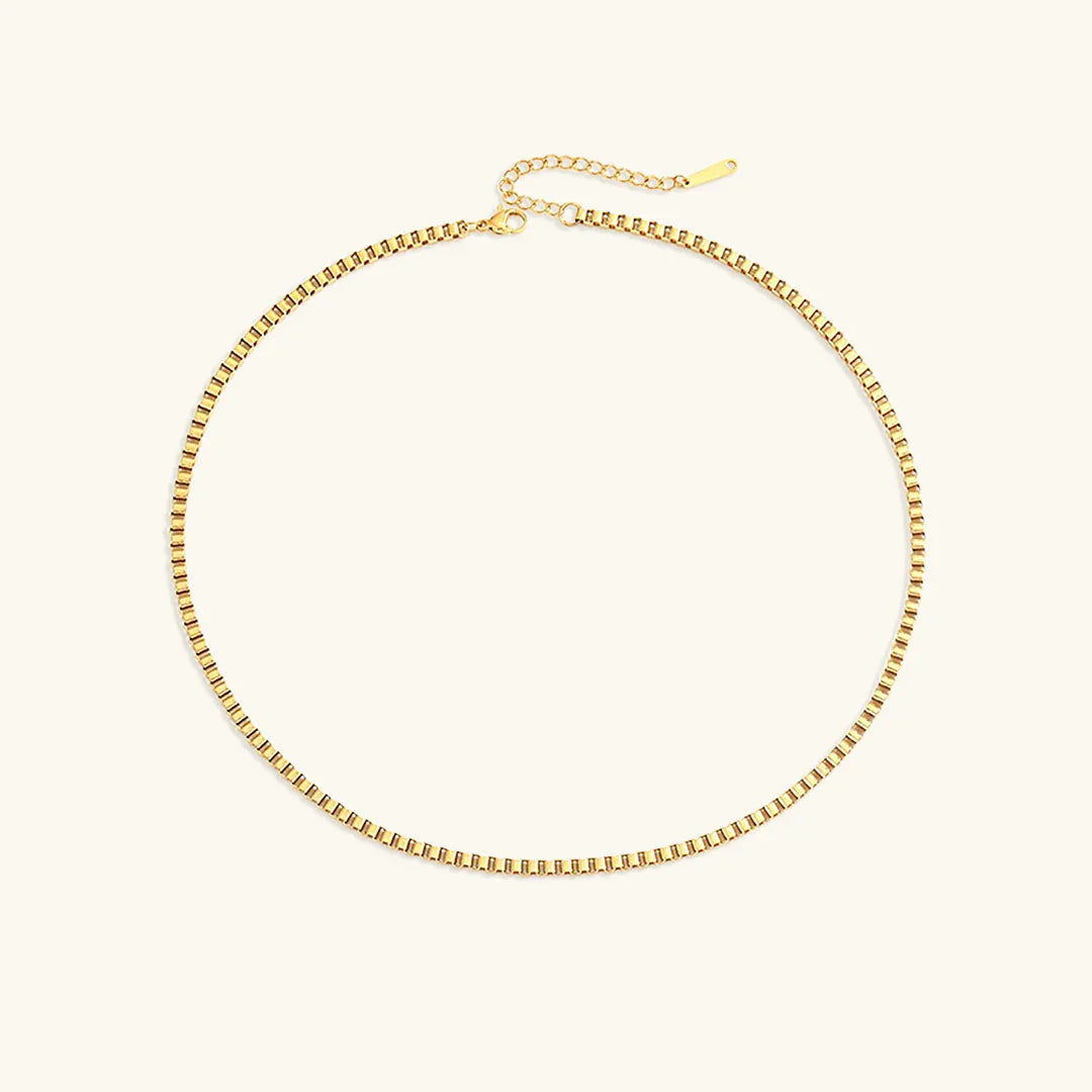 [AM Jewels]Danica Box Chain Gold Necklace