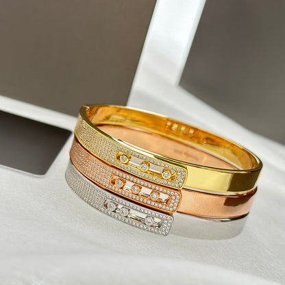 [Am Jewelry]Move Noa Rose Gold Pavé Diamond Bangle Bracelet