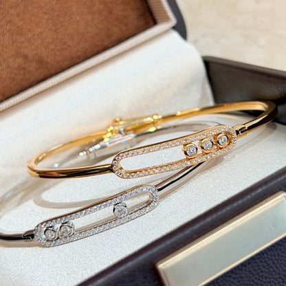 [Am Jewelry]Move Pavé Diamond Bangle Bracelet M