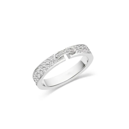 [Am jewelry]ALLIANCE LIENS VIDENCE PAVED DIAMOND 4MM RING