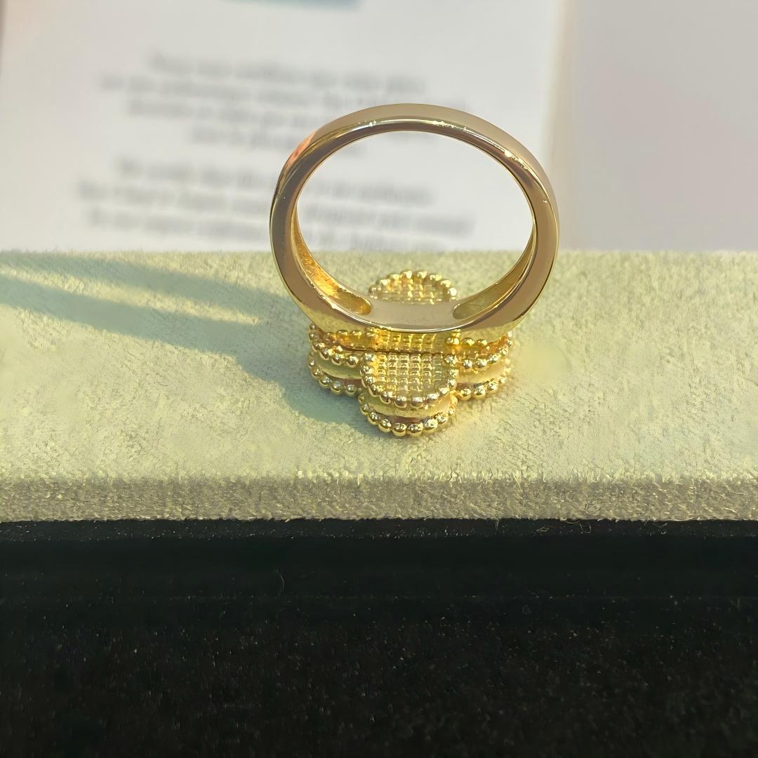 [AM Jewels]NEW CLOVER PINK ENAMEL RINGS