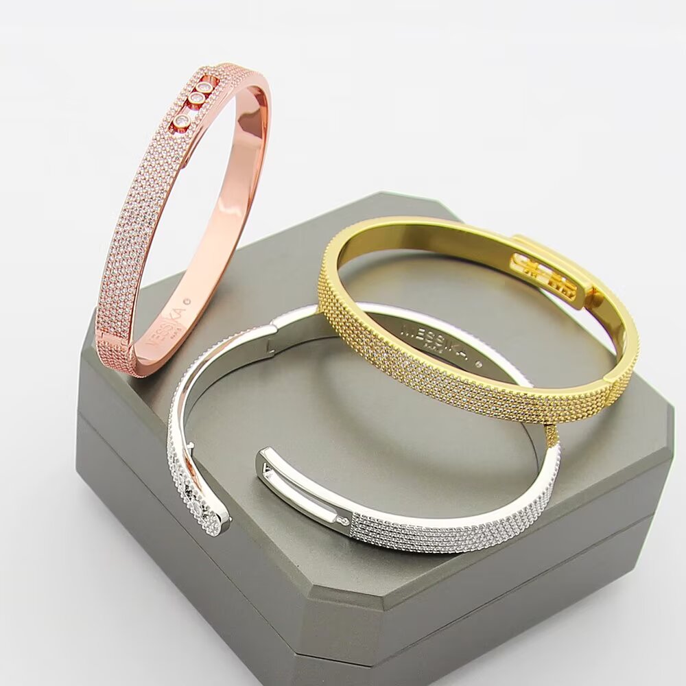 [Am Jewelry]Move Noa Full Pavé Diamond Bangle Bracelet