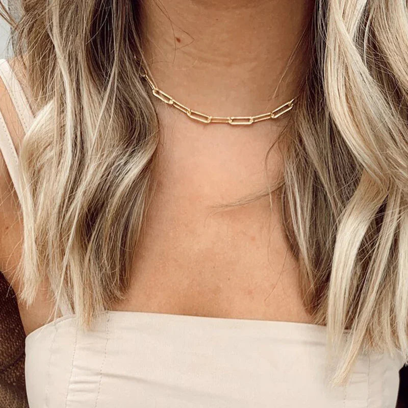 [AM Jewels]Amber Gold Chain Necklace