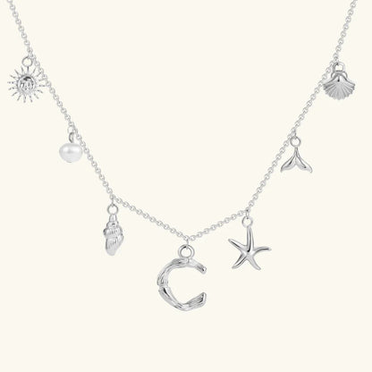 [AM Jewels]Avaria Ocean Initial Necklace
