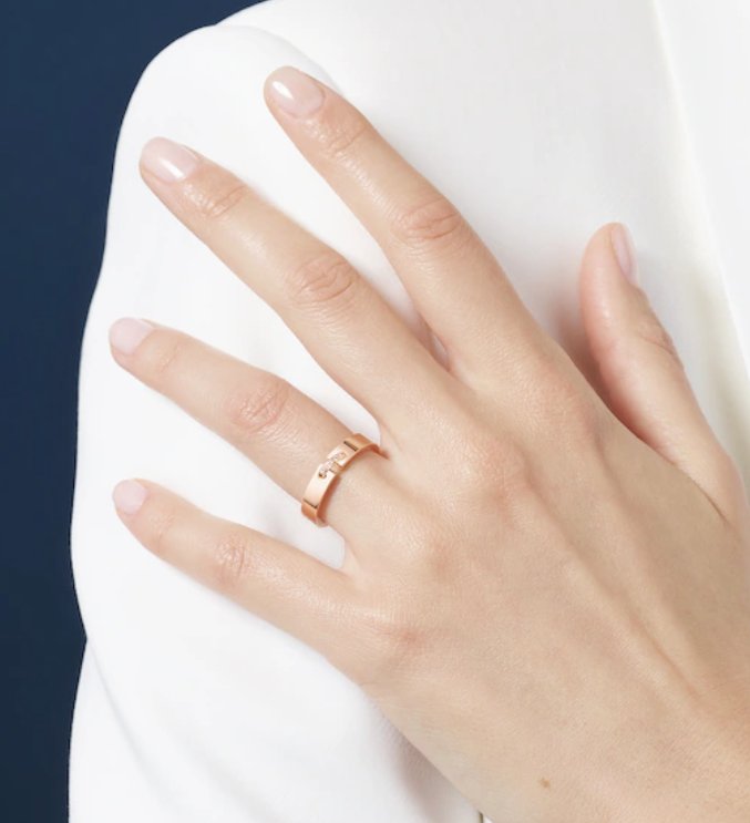 [Am jewelry]ALLIANCE LIENS VIDENCE DIAMOND 4MM RING