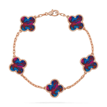 [Am jewelry]CLOVER 5 MOTIF COLOR GEMSTONES BRACELET COLLECTION