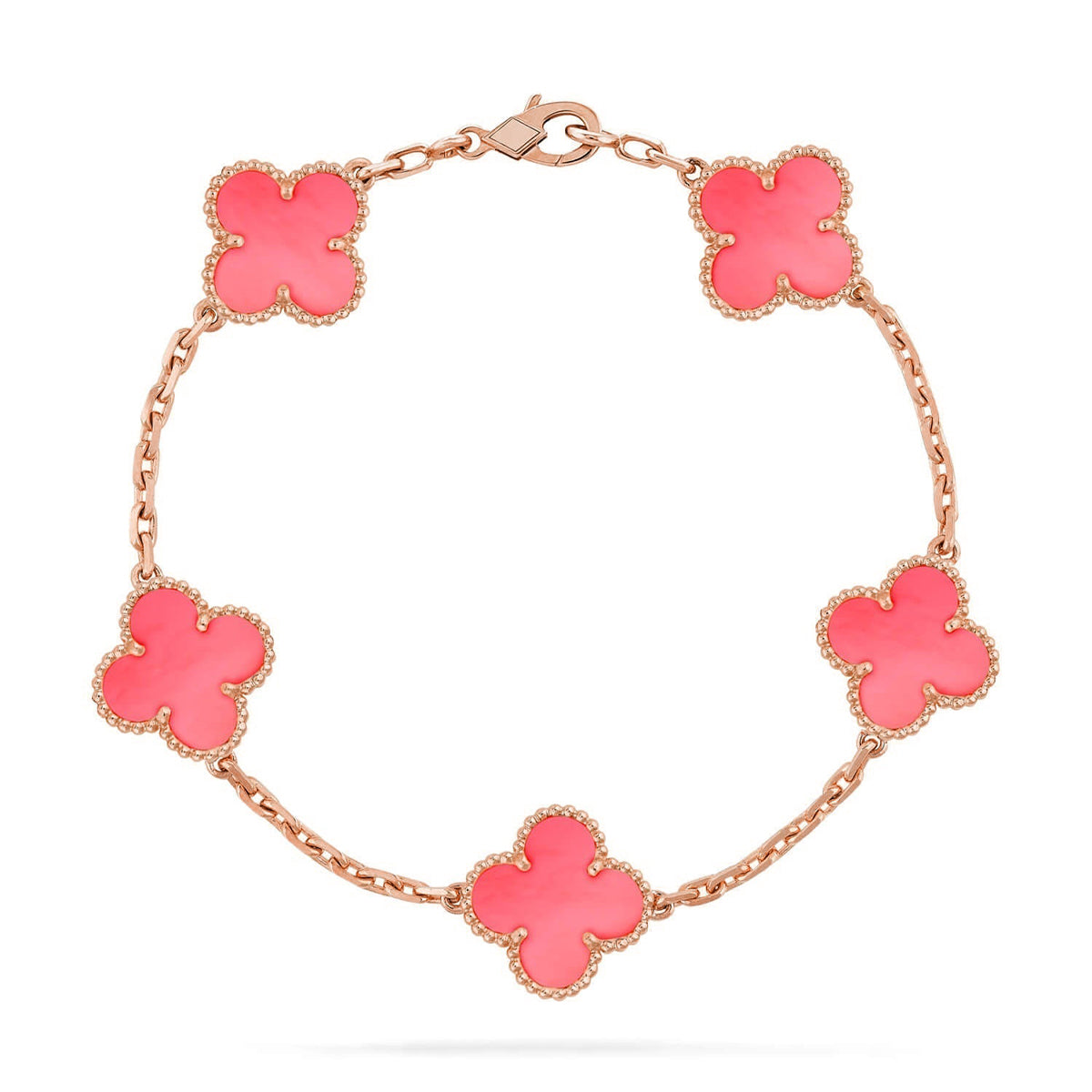 [Am jewelry] CLOVER 5 MOTIFS  PINK MOP BRACELET COLLECTION