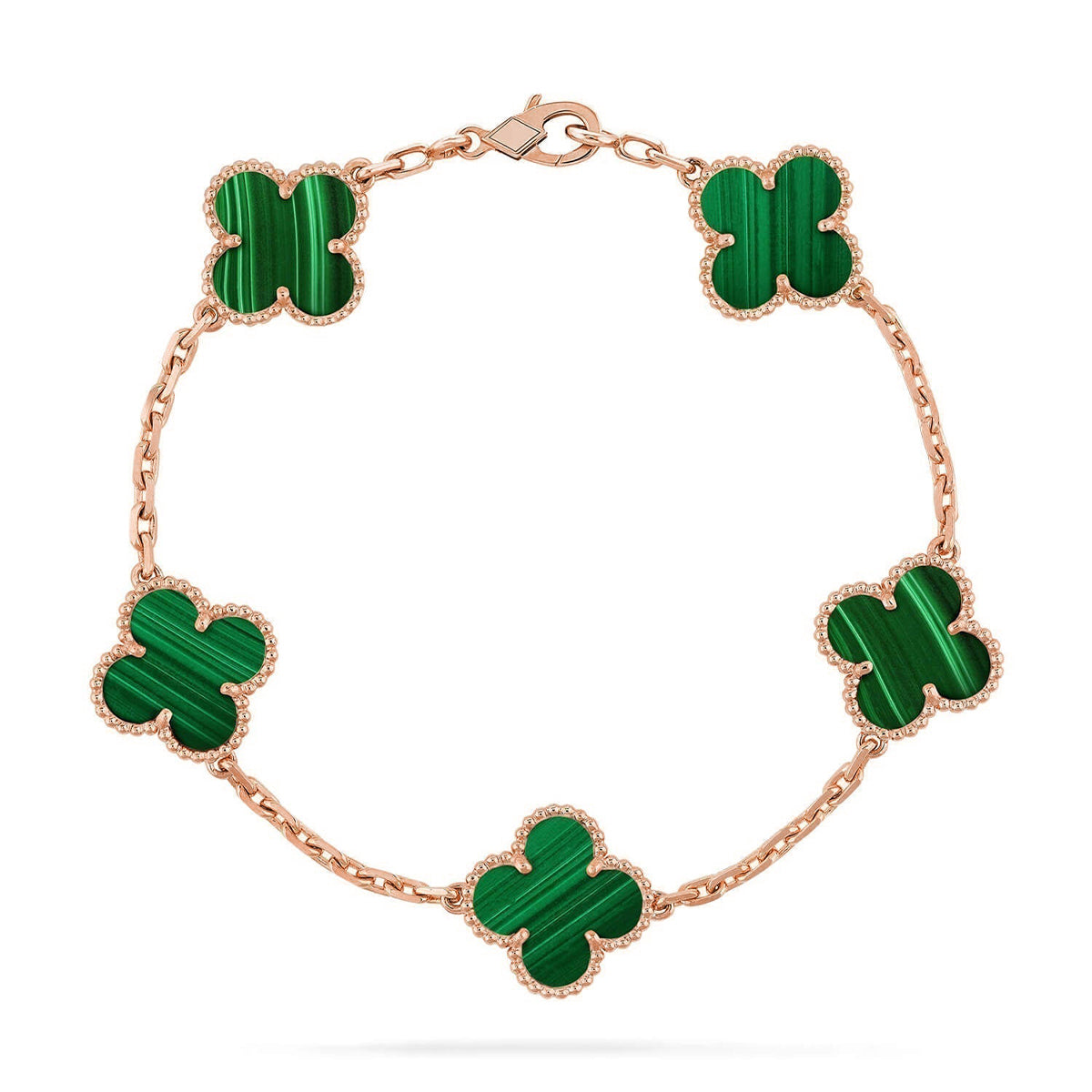 [Am jewelry] CLOVER 5 MOTIF MALACHITE BRACELET COLLECTION