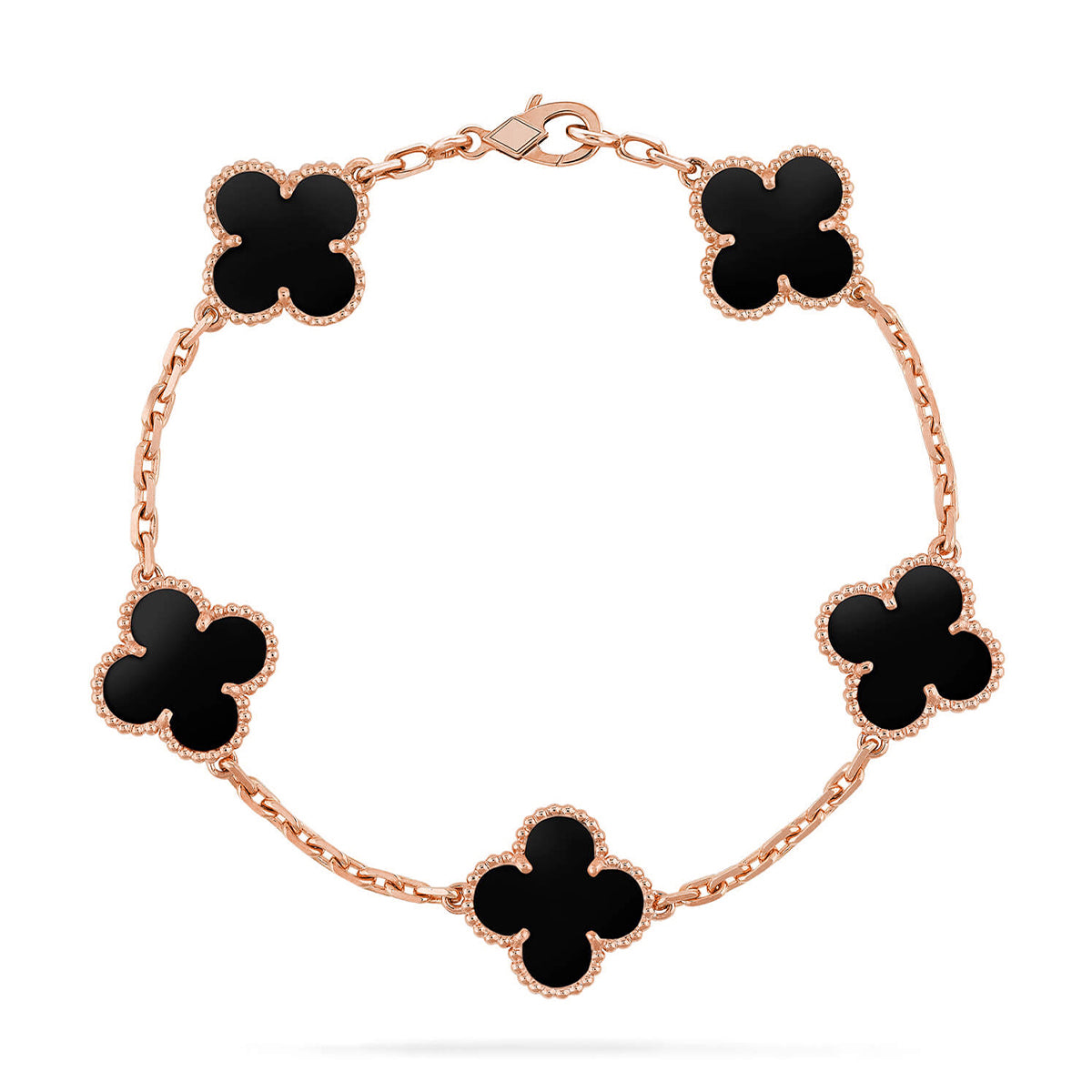 [Am jewelry] CLOVER 5 MOTIF ONYXS BRACELET COLLECTION