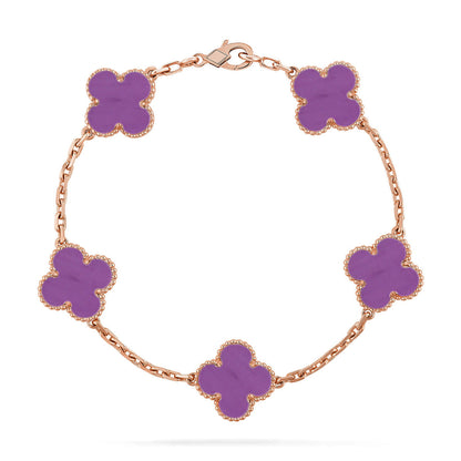 [Am jewelry] CLOVER 5 MOTIF VIOLET BRACELET COLLECTION