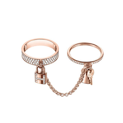 [Am jewelry]HM KELLY CLOCHETTE DOUBLE RING IN  WITH DIAMONDS