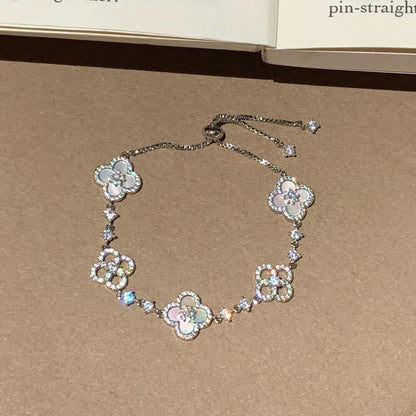 [Am jewelry]CLOVER 5 MOTIF PINK BLUE RED WHITE BRACELET