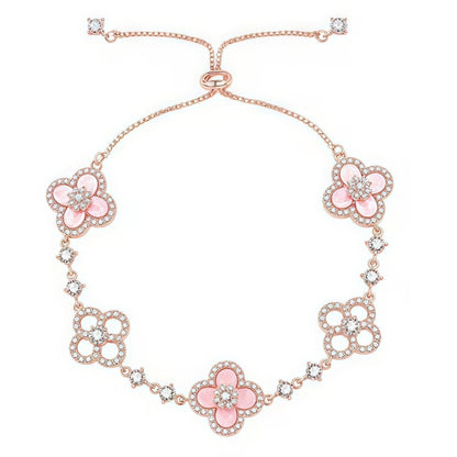 [Am jewelry]CLOVER 5 MOTIF PINK BLUE RED WHITE BRACELET