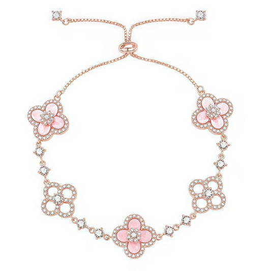 [Am jewelry]CLOVER 5 MOTIF PINK BLUE RED WHITE BRACELET