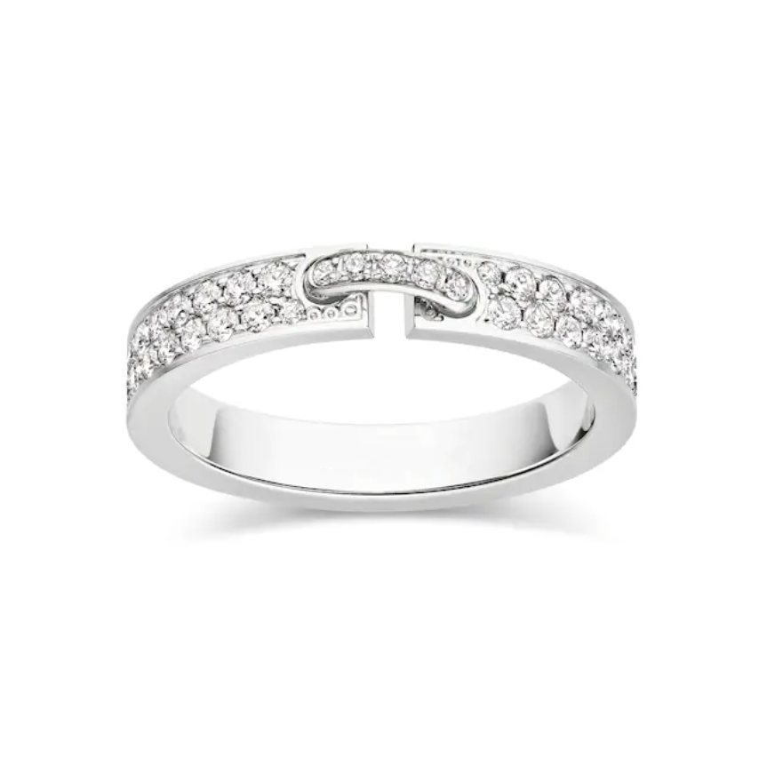 [Am jewelry]ALLIANCE LIENS VIDENCE PAVED DIAMOND 4MM RING