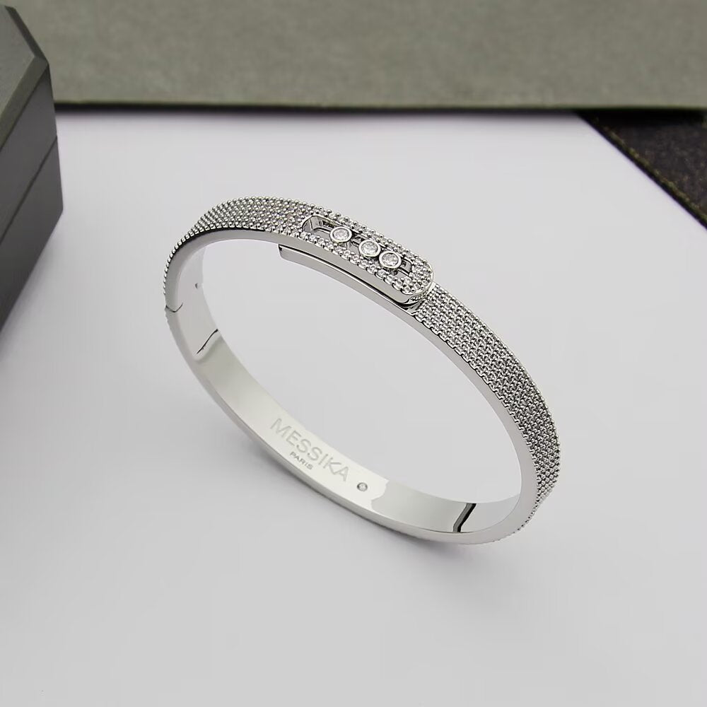 [Am Jewelry]Move Noa Full Pavé Diamond Bangle Bracelet