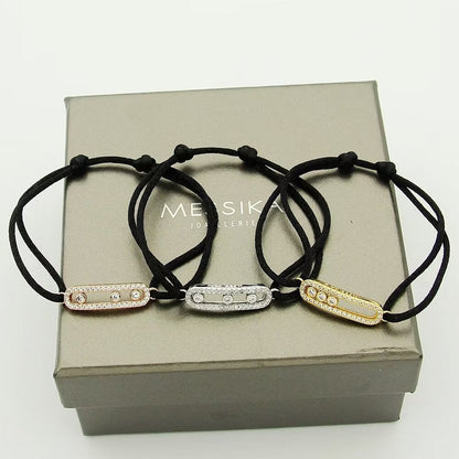 [Am Jewelry]Messika Care(s) pink cord pavé bracelet