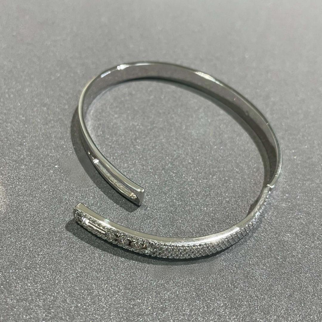 [Am Jewelry]Move Noa Rose Gold Pavé Diamond Bangle Bracelet