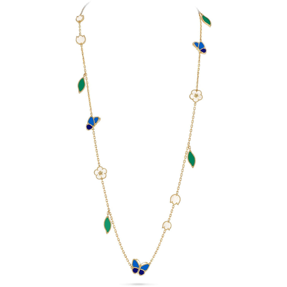 [AM Jewels]LUCKY SPRING BUTTERFLY 15 FLOWER NECKLACE