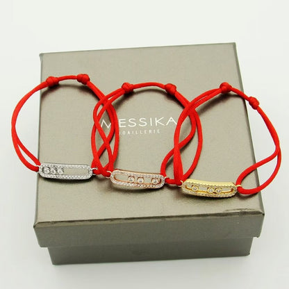 [Am Jewelry]Messika Care(s) pink cord pavé bracelet