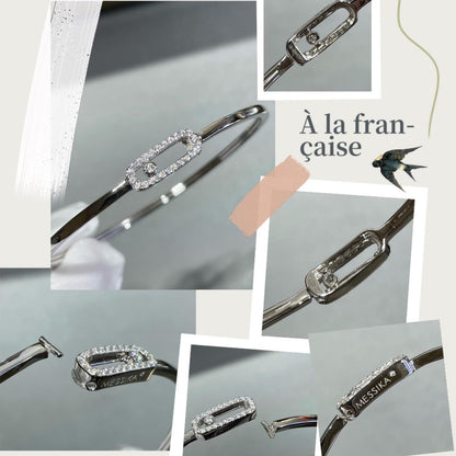 [Am Jewelry]Move Uno pavé flex bangle medium