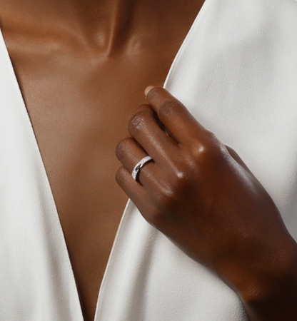 [Am jewelry]ALLIANCE LIENS VIDENCE PAVED DIAMOND 4MM RING