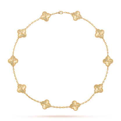 [Am jewelry]CLOVER 10 MOTIFS LASER NECKLACE