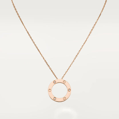 [Am jewelry]LOVE NECKLACE 16MM 3 DIAMONDS